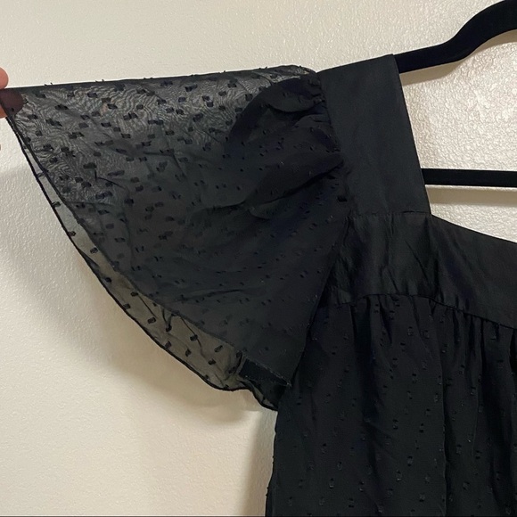 Lane Bryant Sheer Ruffle Sleeve Blouse size 14/16 - Picture 4 of 11